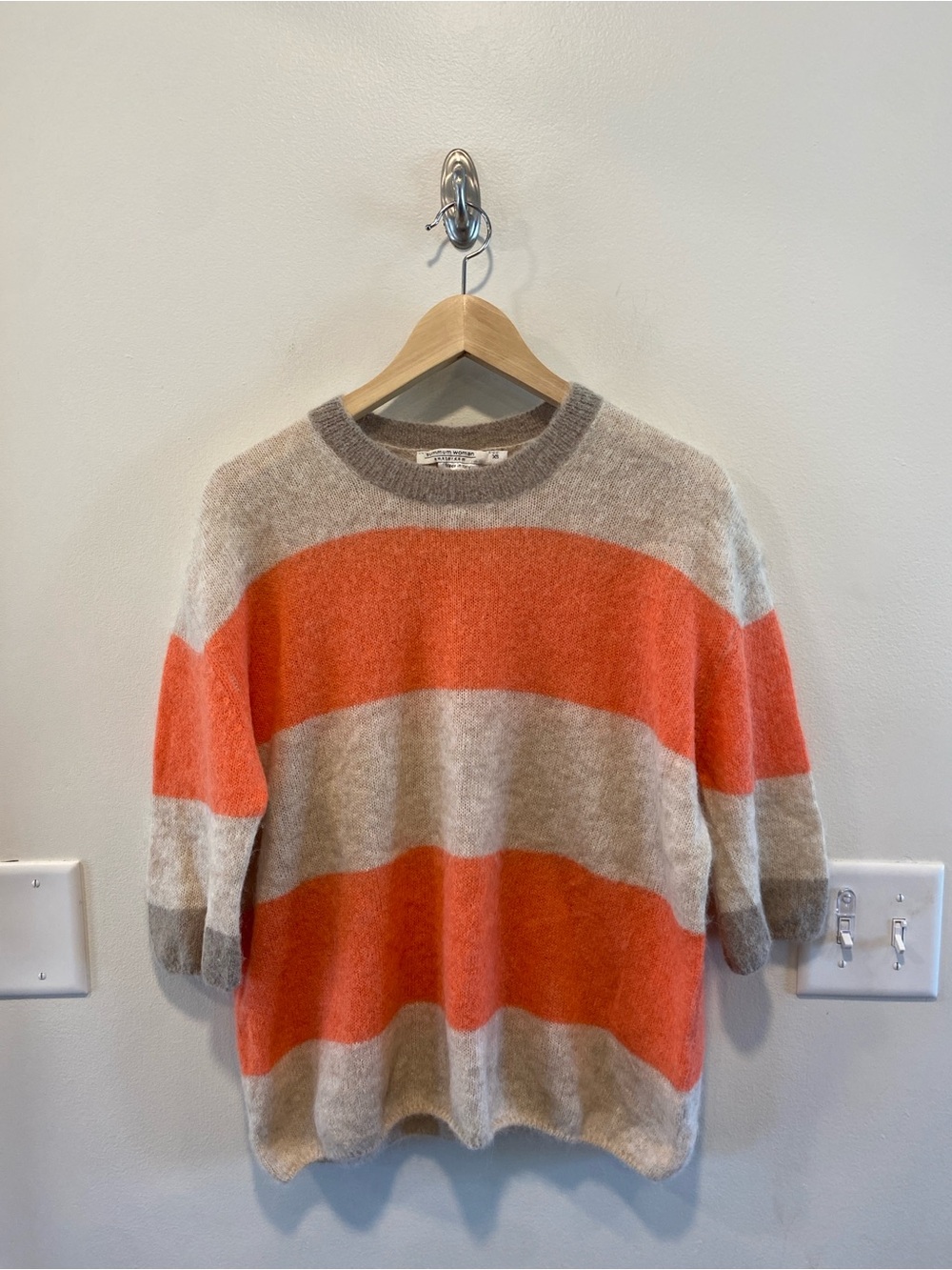 Summum woman short sleeve alpaca sweater in size XS relaxed lagenlook